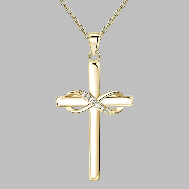 Cross With Infinity Sign Pendant Necklace For Women