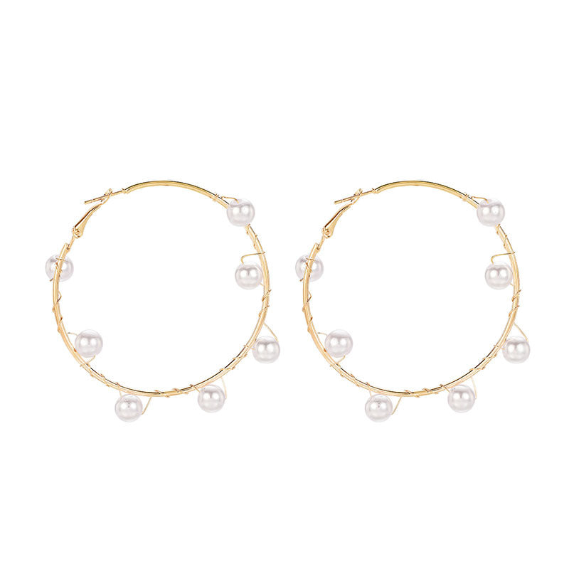 European And American New Sweet And Exaggerated Earrings Female Retro