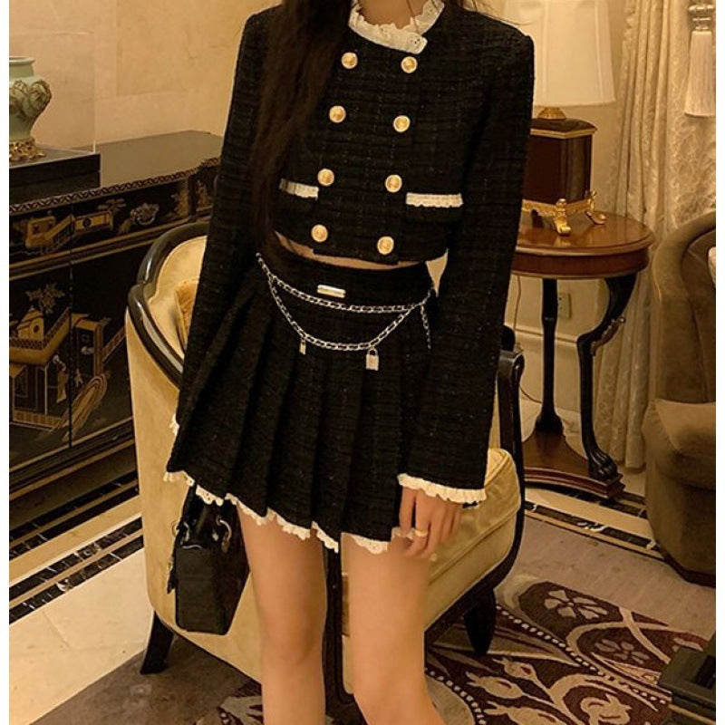 Fashionable Tweed Small Fragrant Coat Girl