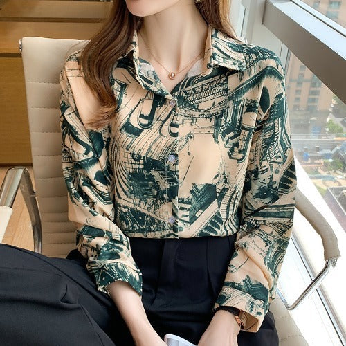 Design Sense Niche Temperament Long-sleeved Top