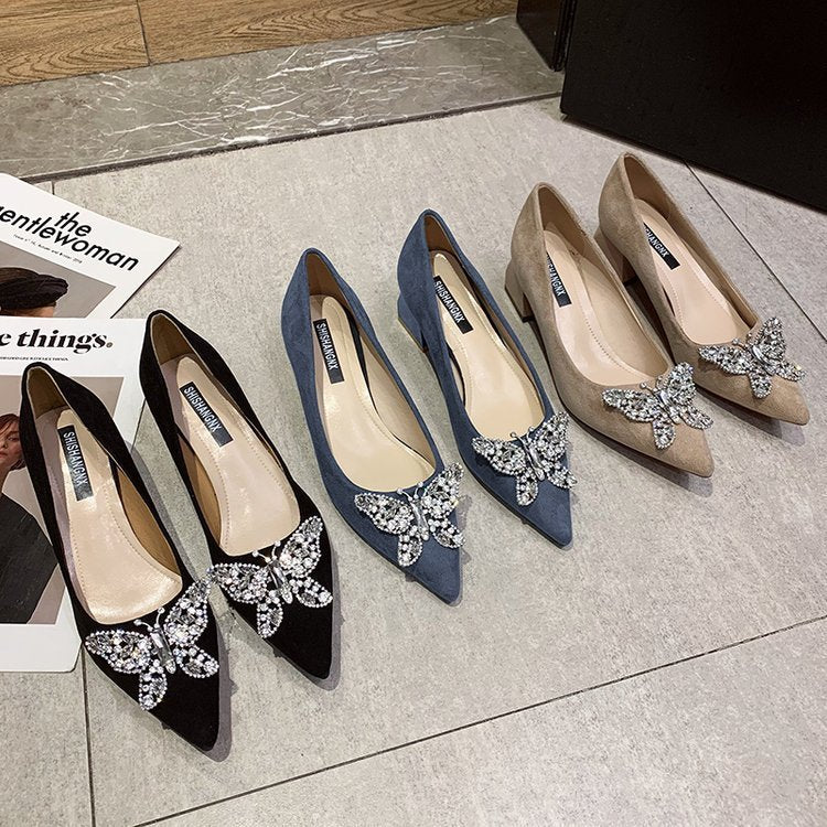 High Heels Design Sense Niche Temperament Elegant Thick Heel