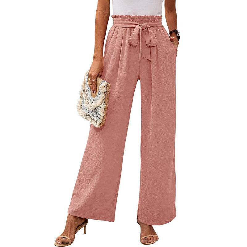 Knotted Commuter Wide Leg Pants Casual