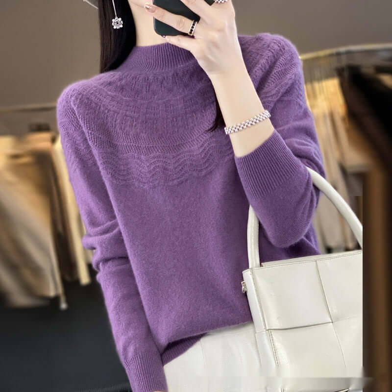 Half Turtleneck Slimming Wool Knitted Bottoming Shirt