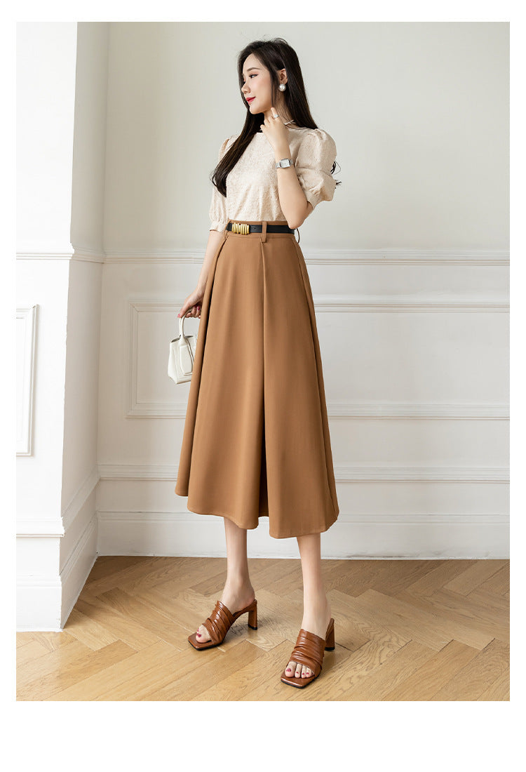 OL Commuter High Waist Mid-length Dress