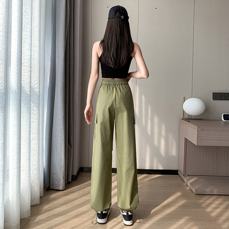 100 Cotton Cargo Pants Women's Summer Thin