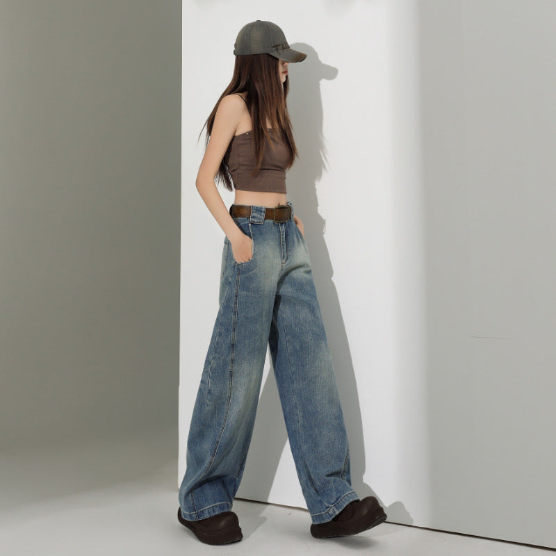 High Waist All-matching Sickle Jeans For Women