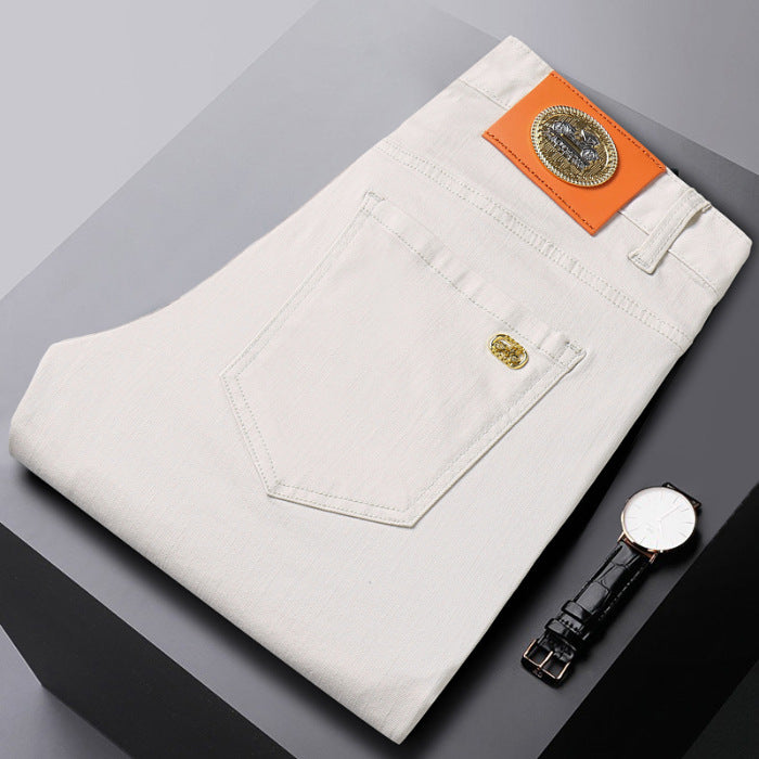 Men's Korean Style Slim-fitting Ankle-tied Youth High-end Pants