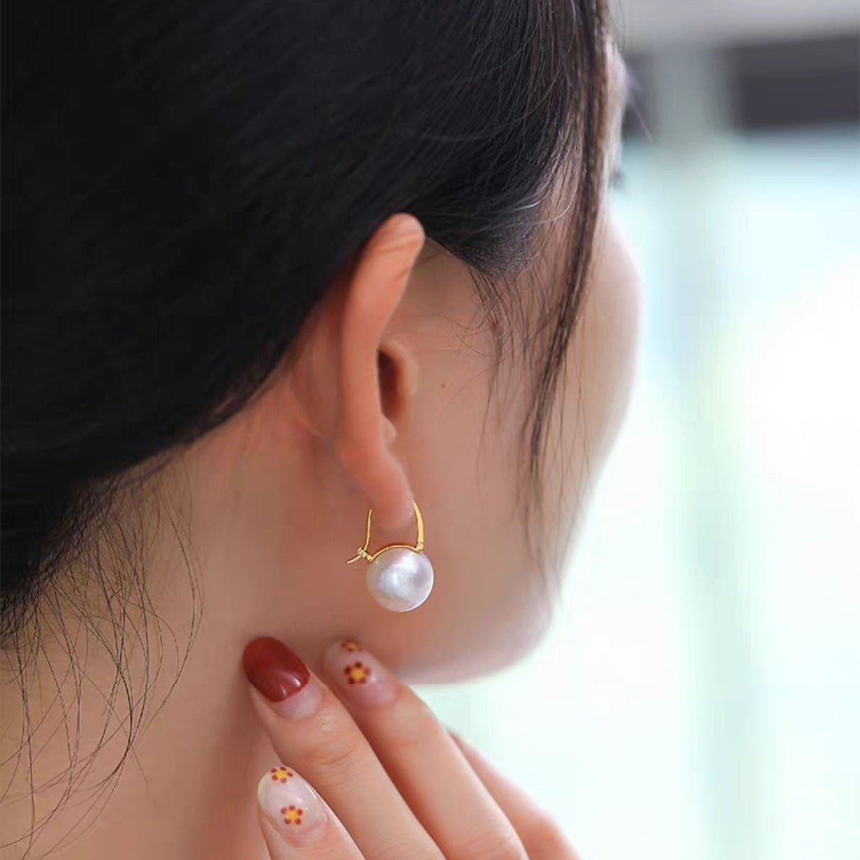 Copper Plated Gold Ancient Hong Kong Style Earrings