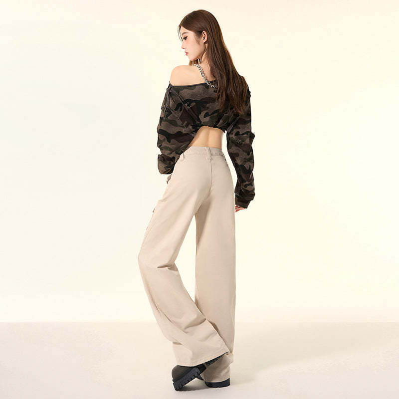 Design Skinny Wide Leg High Waist Jeans