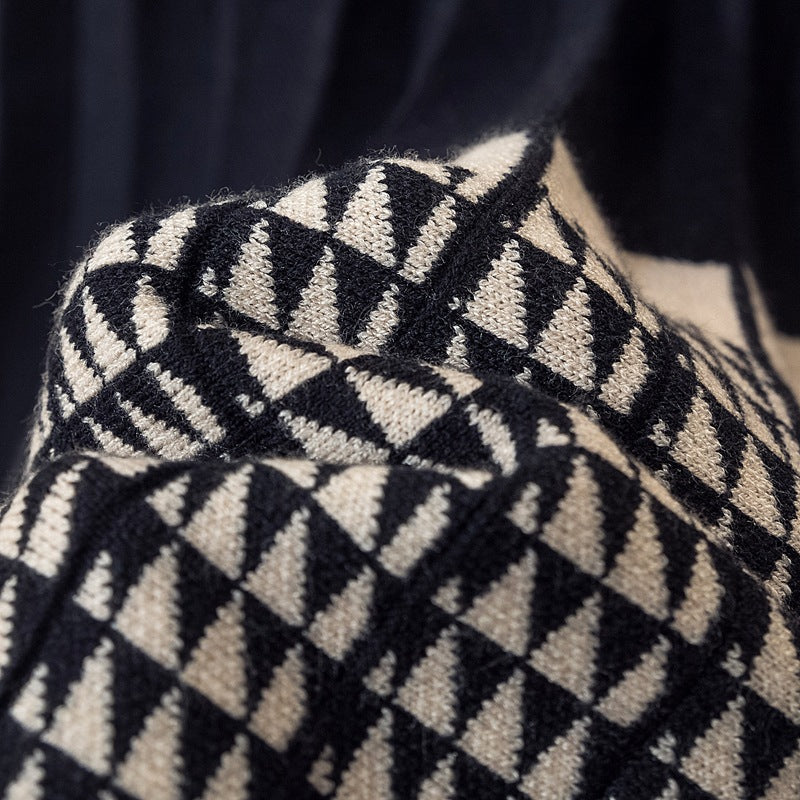 Women's Autumn And Winter New High Waist Thickened Mid-length A- Line Skirt Pleated Wool Skirt