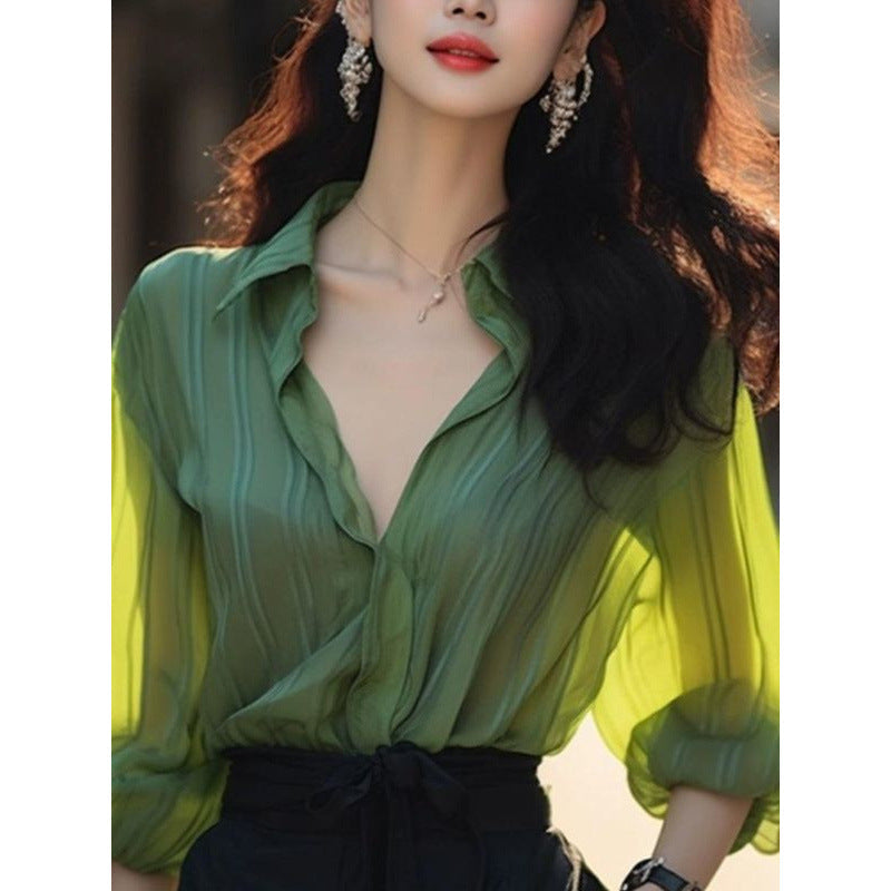 Women's Mint Mambo Style Beautiful Green Sun Protection Shirt