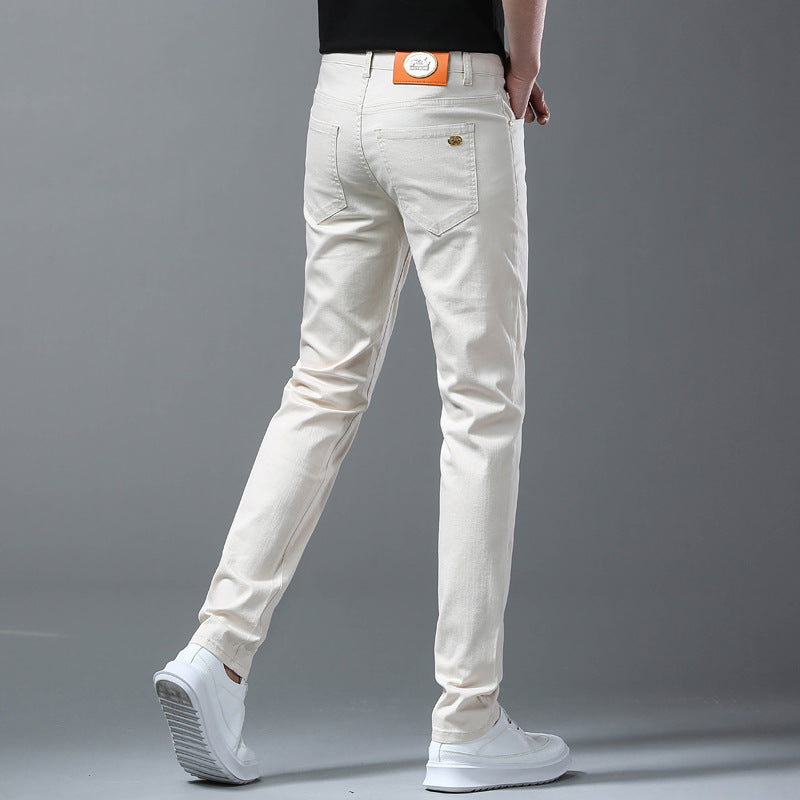 Men's Korean Style Slim-fitting Ankle-tied Youth High-end Pants