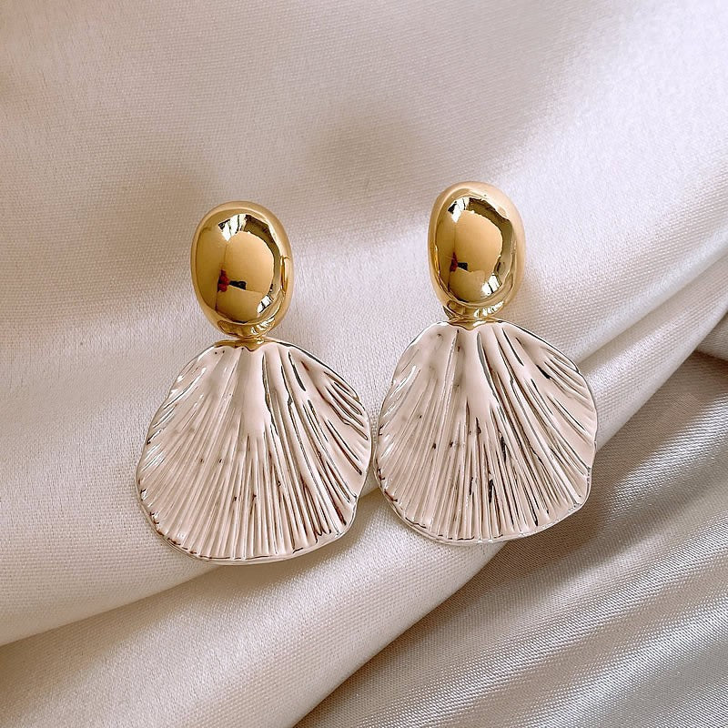 C- Ring Shell Tassel Delicate Earrings Women