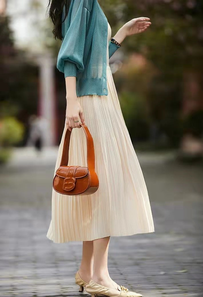 Spring And Summer New Exquisite Artistic Pleated Fairy Pleated Skirt