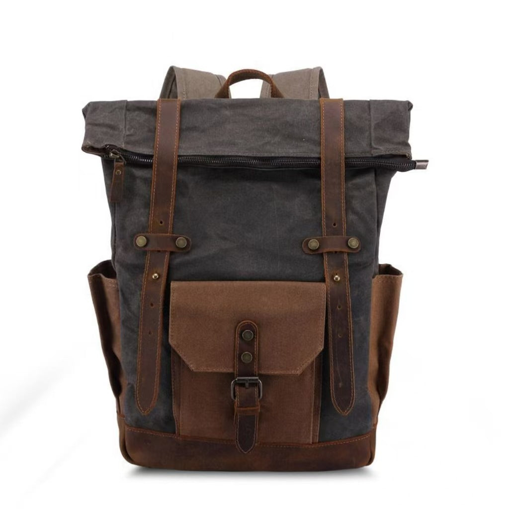 Vintage Oil Wax Waterproof Canvas Traveling Bag
