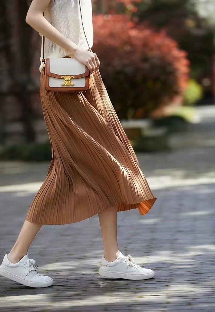 Spring And Summer New Exquisite Artistic Pleated Fairy Pleated Skirt