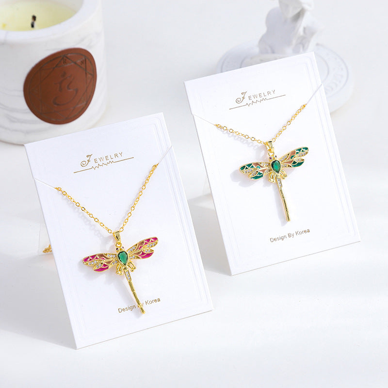 Fashionable All-match Color Zircon Necklace