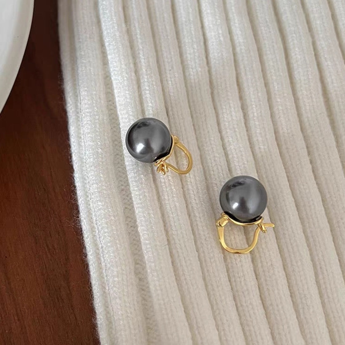 Copper Plated Gold Ancient Hong Kong Style Earrings