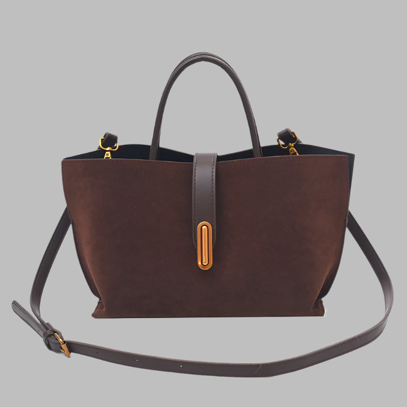 French Retro Portable Bucket Women's Shoulder Bag