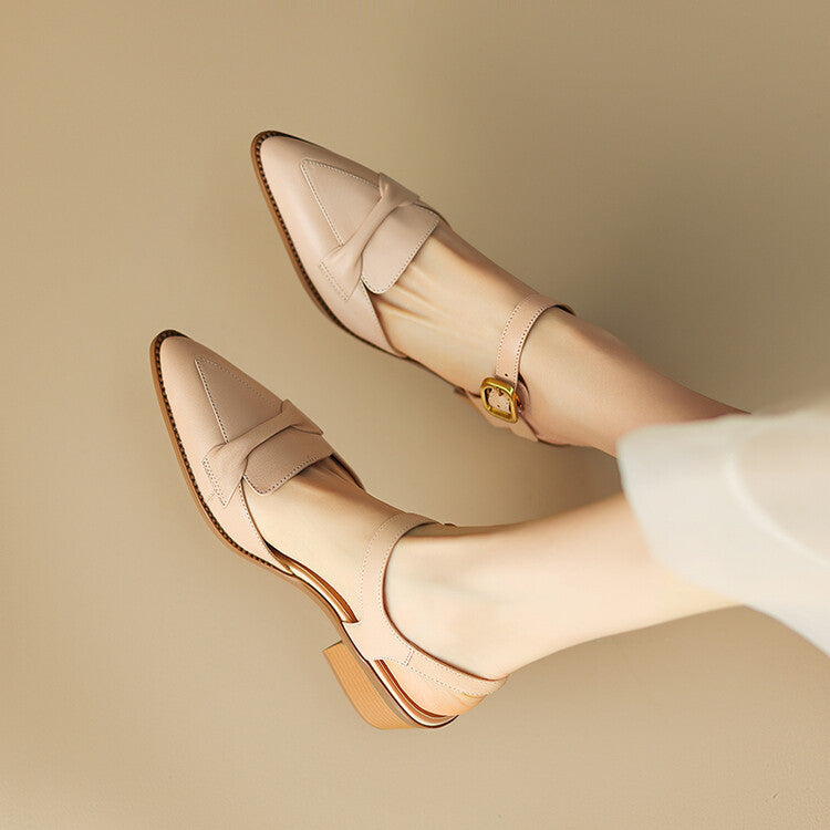 Women's Bowknot Pointed Toe Sandals