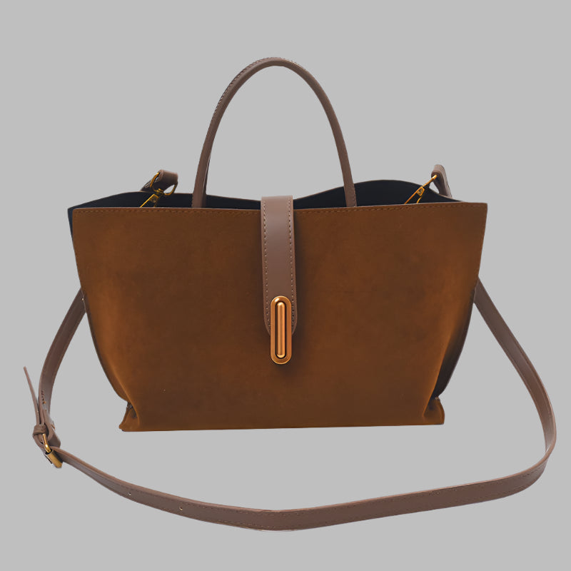 French Retro Portable Bucket Women's Shoulder Bag