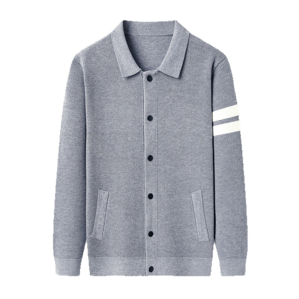 Knitted Cardigan Lapel Korean Slim Men's Jacket