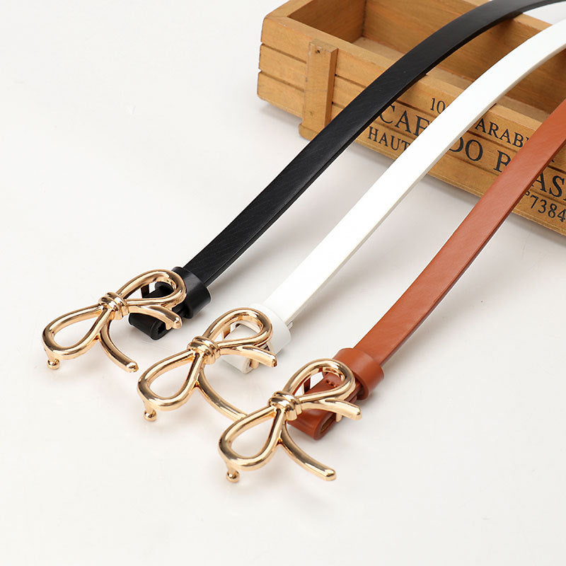 Fashion All-match Bow Decorative Band Belt