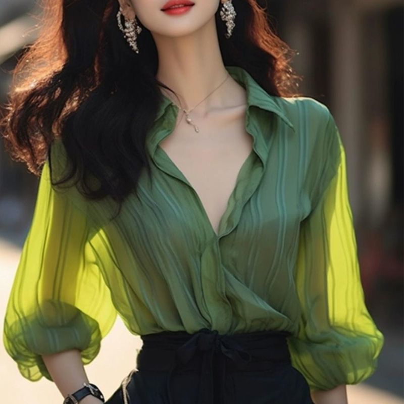 Women's Mint Mambo Style Beautiful Green Sun Protection Shirt