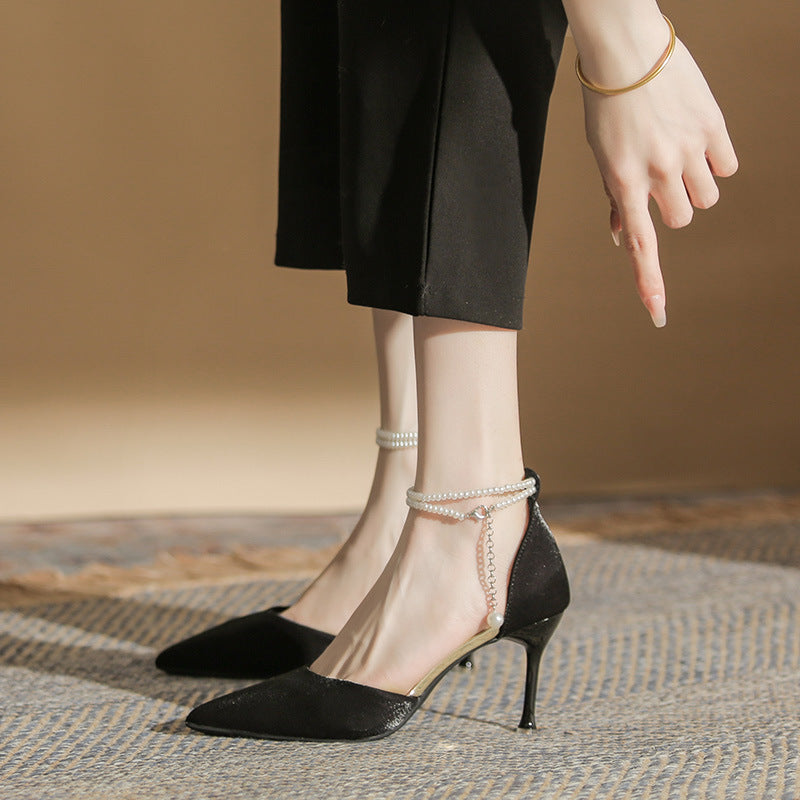 High Heels Stiletto Toe Box Buckle Sandals