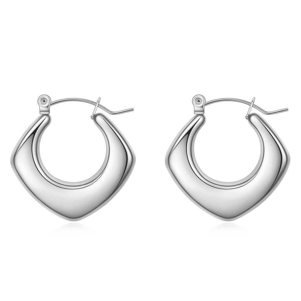 Stainless Steel Square Hollow All-Match 18K Gold