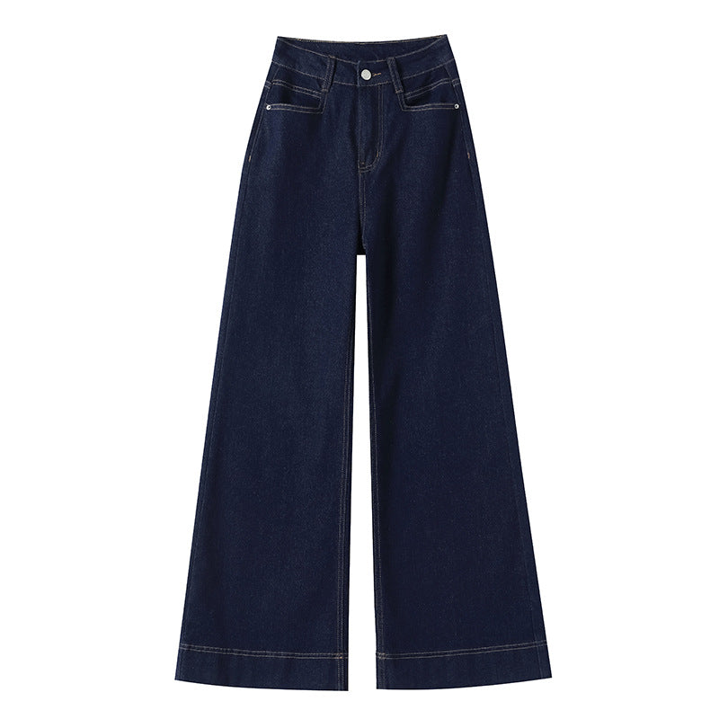 New High Waist Wide Leg Jeans Women Loose Casual