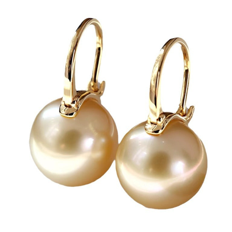 Copper Plated Gold Ancient Hong Kong Style Earrings