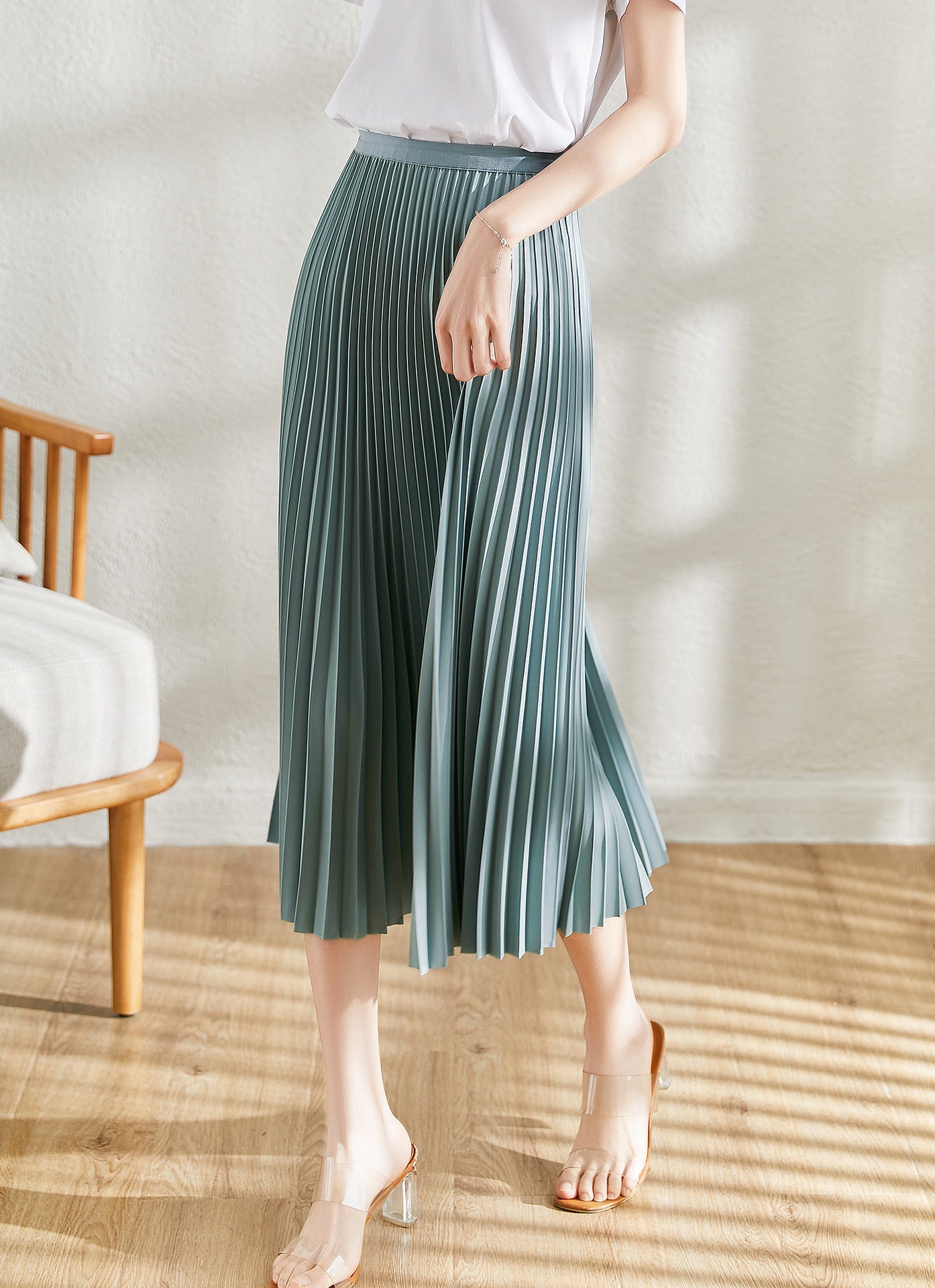 Spring And Summer New Exquisite Artistic Pleated Fairy Pleated Skirt