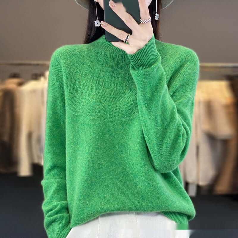 Half Turtleneck Slimming Wool Knitted Bottoming Shirt