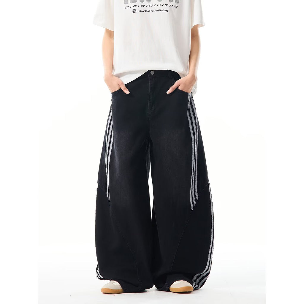 Retro Large Pocket Machete Jeans For Women