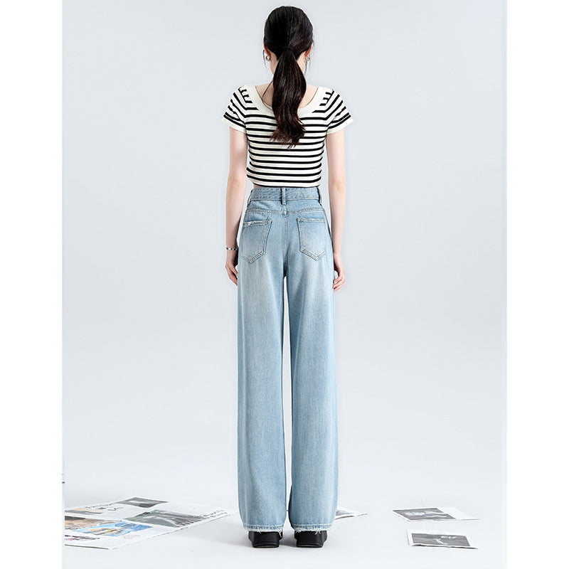 Tencel Lyocell Wide-leg Jeans
