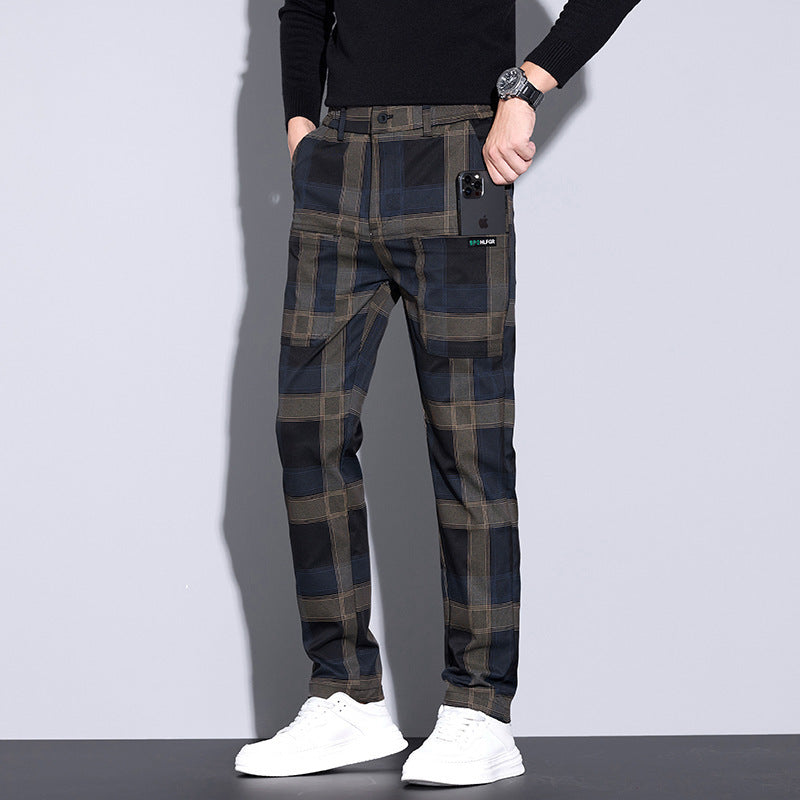 Men's Plaid Casual Pants All-matching