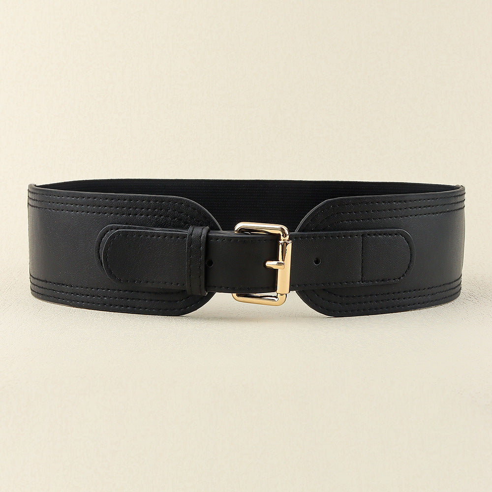 Elastic Waist Seal Square Pin Buckle All-match Fashion Belt
