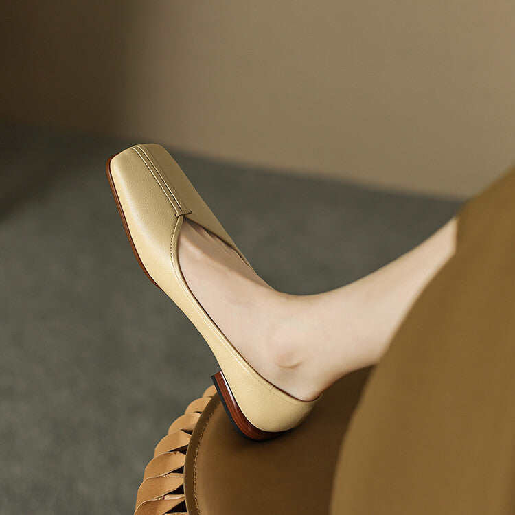 Simple Fashion Shallow Mouth Low Heel Lady Shoes