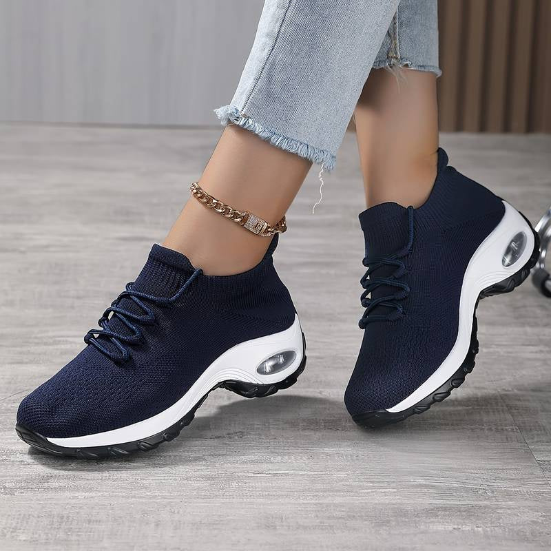 Sports Women Flying Knit Sock Shoes