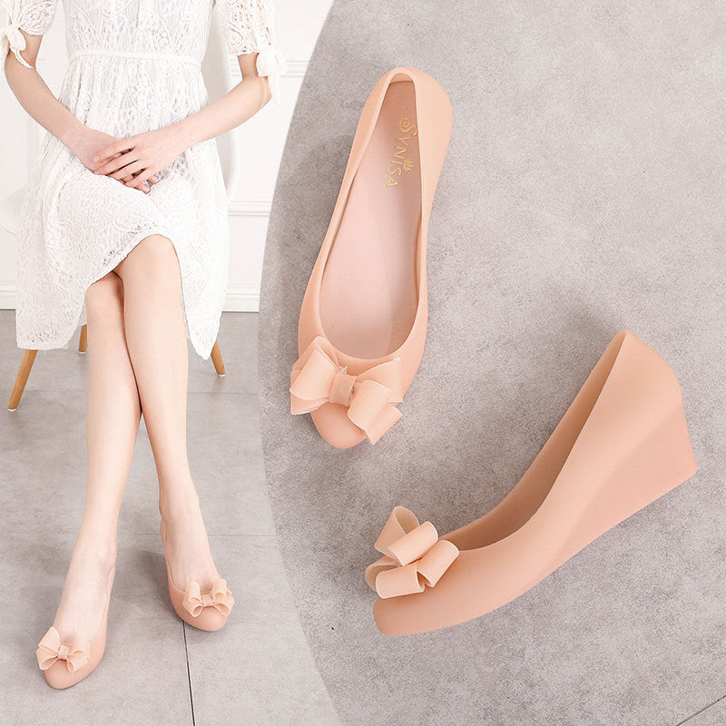 New Baotou Fashion Wedge Heel Jelly Sandals