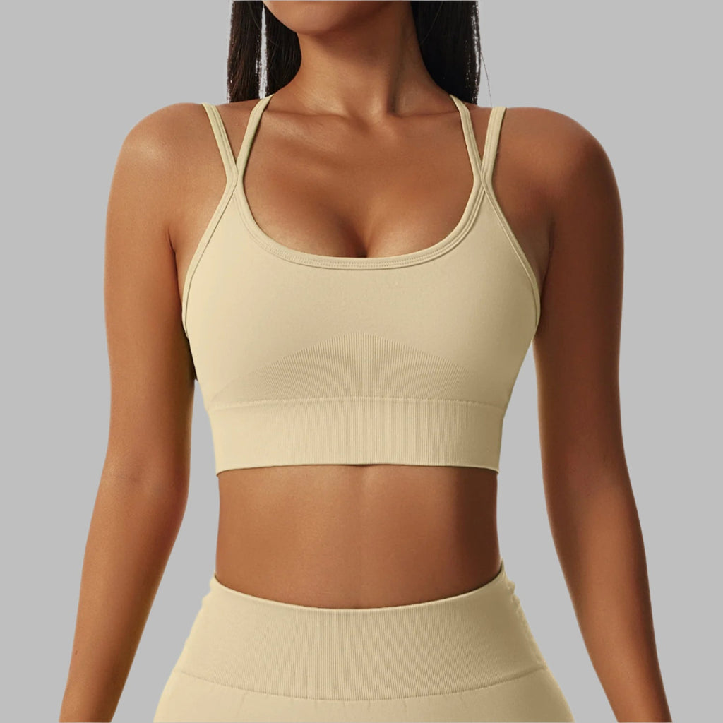 Shockproof Beauty Back Sportswear Seamless Gathering Vest Women