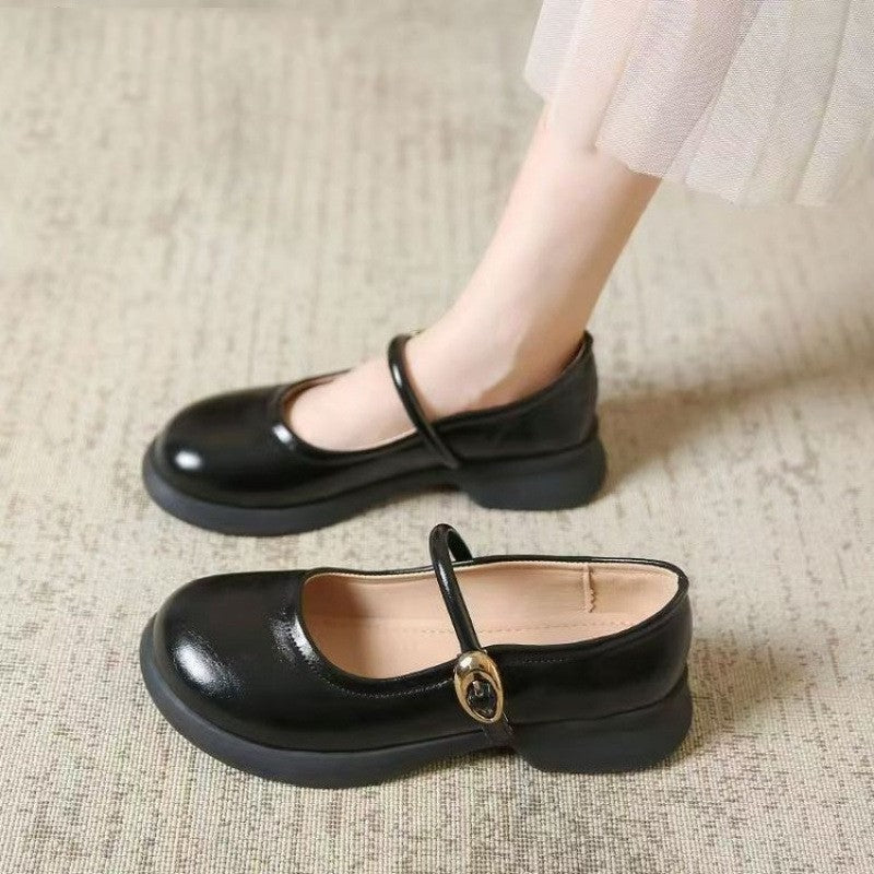 Flat Fairy Style One-suit Skirt Cheongsam Leather Shoes