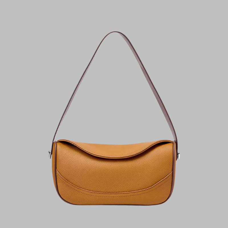 Women's First Layer Cow Leather Wide Shoulder Strap Shoulder Messenger Bag