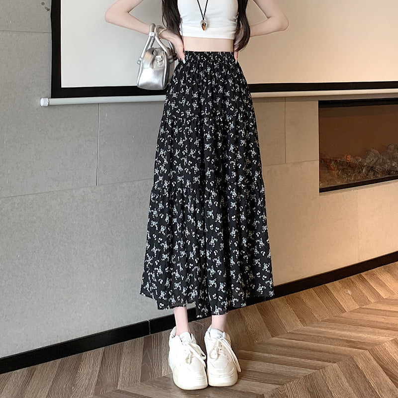 Slimming Gentle Floral Skirt A- Line Skirt