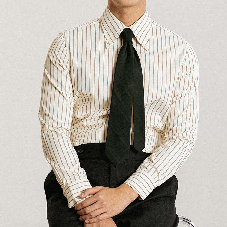 Autumn Pattern Shirt Men's Japanese-style Retro Long Sleeve