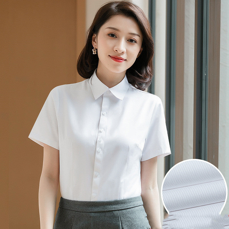 Professional Temperament Half-sleeve Shirt Work Clothes