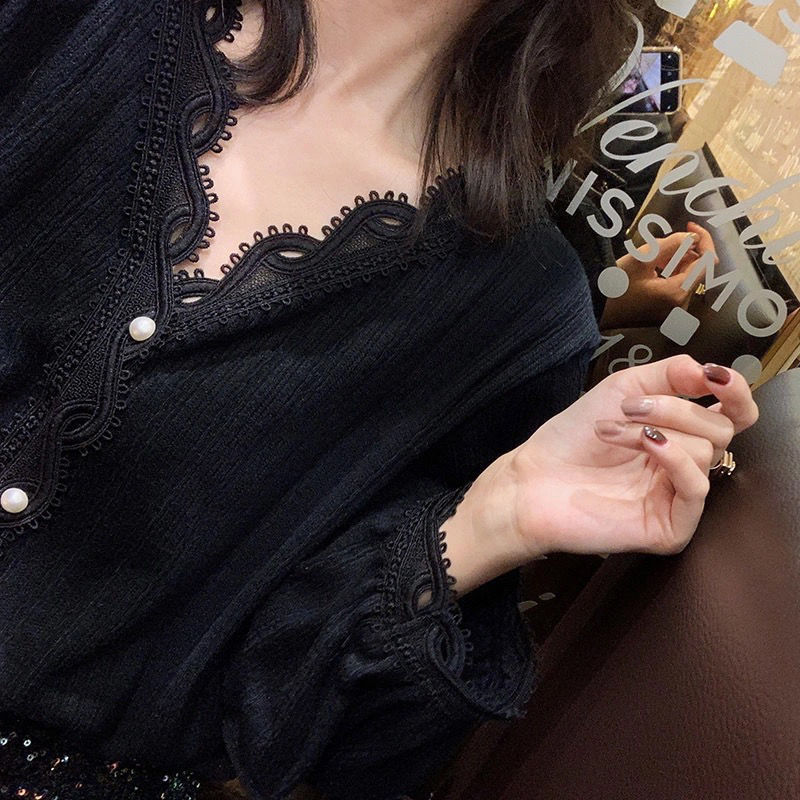 Scheming Shirt Western Style Loose Lace Top T-shirt