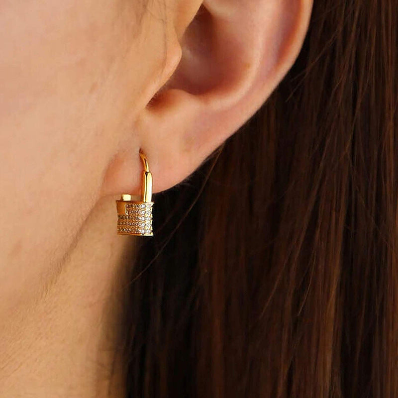 Lock Design Sense Earrings Fashion