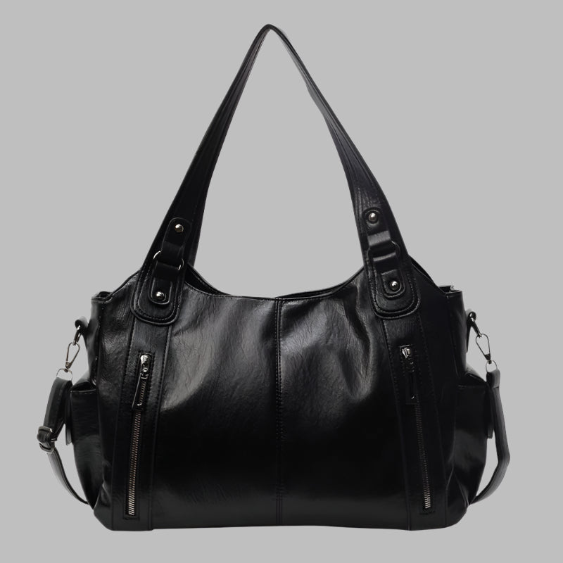 Handbag European And American Retro Solid Color Simple Texture